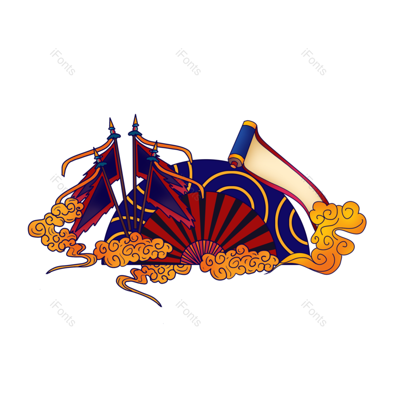 扇子图片,京剧元素,PNG,免抠素材